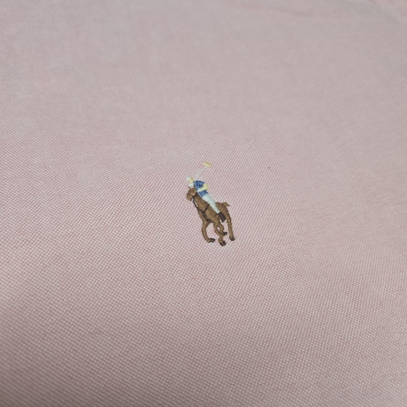 Ralph Lauren Men's 17.5 Cotton Pink Yarmouth Long Sleeve Button Down Shirt - Picture 6 of 11